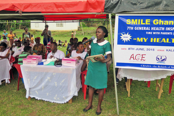 健康ワークショップを実施している様子