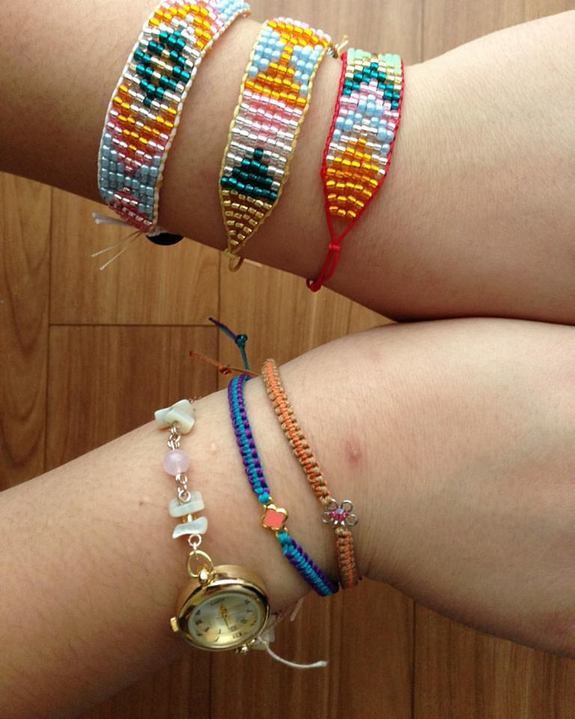 秀さんのビーズ織風などブレスレットです