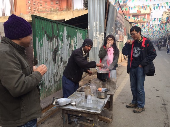 カマド付き移動茶屋