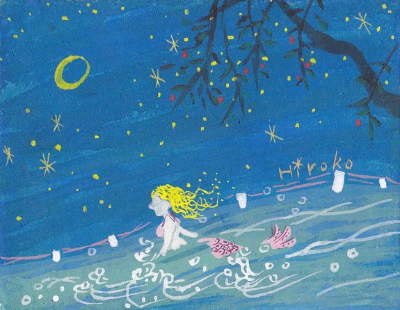 日本画小作品③人魚 JAPANESE SEASONS~日本画えほん~（池上紘子