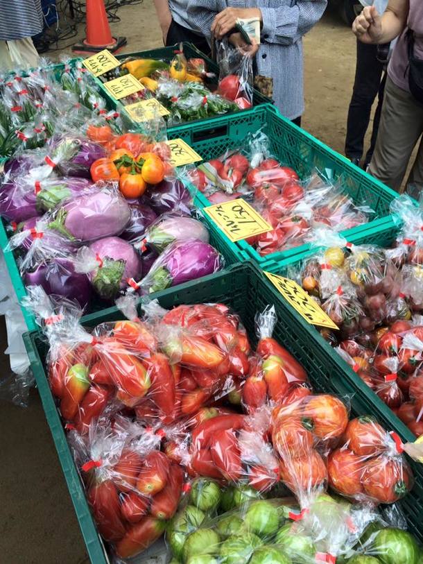 朝市でのイタリア野菜