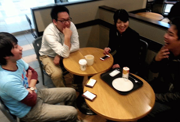 スターバックスでの朝活のようす